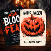 Pumpkin Grin Halloween Party 招待状