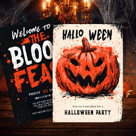 Pumpkin Grin Halloween Party 招待状