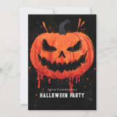 Pumpkin Grin Halloween Party 招待状 (正面)