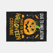 Pumpkin Halloween Costume Men Women Funny Hallowee フリースブランケット (正面(横))