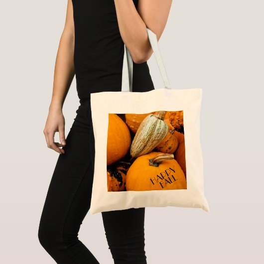 Pumpkin-Happy Fall Tote Bag トートバッグ (正面(商品))