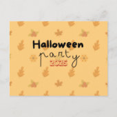 Pumpkin Harvest Halloween Party Invitation | Autum インビテーションポストカード (裏面)