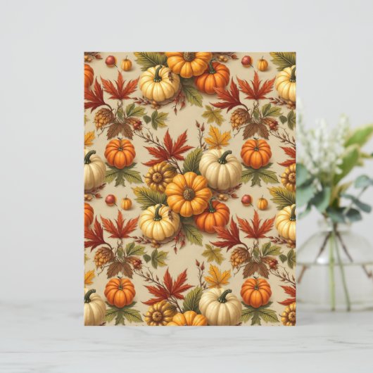 Pumpkin Harvest Scrapbook Paper (スタンド正面)