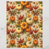 Pumpkin Harvest Scrapbook Paper (正面)