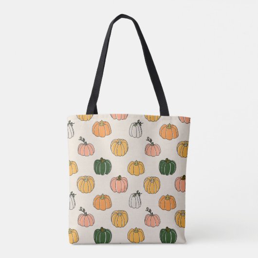 Pumpkin Harvest vintage Seamless Pattern トートバッグ (裏面)