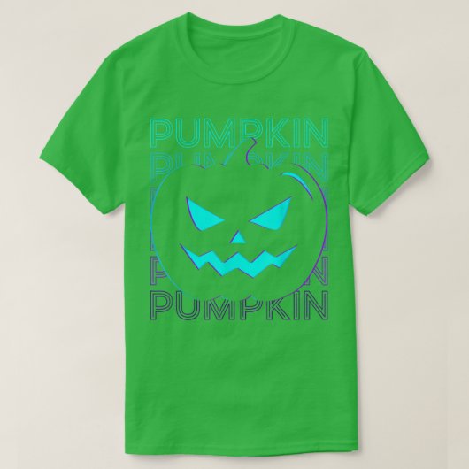 Pumpkin Head Jack O Lantern Halloween Retro1407 Tシャツ (デザイン正面)