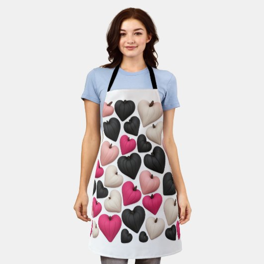 Pumpkin heart エプロン (着用した状態)