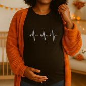 Pumpkin Heartbeat Pregnancy Halloween Maternity  Tシャツ