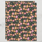 Pumpkin Jack-o'-lantern Parade Scrapbook Paper (正面/裏面)