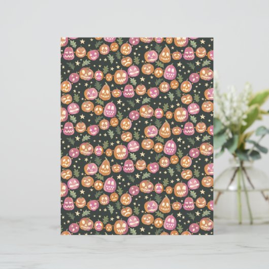 Pumpkin Jack-o'-lantern Parade Scrapbook Paper (スタンド正面)