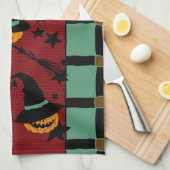 Pumpkin Jack-o’-Lanterns in Flight Tea Towel キッチンタオル (四つ折り)