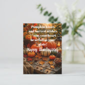 Pumpkin Kisses and Harvest Wishes シーズンポストカード (スタンド正面)