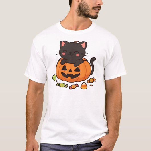 Pumpkin Kitty Parade Essential T-Shirt Tシャツ (正面)