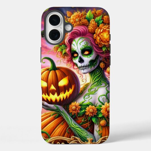 Pumpkin Lady Phone Case Case-Mate iPhoneケース (裏面)