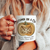 Pumpkin Latte Anatomy Autumn Ingredients コーヒーマグカップ