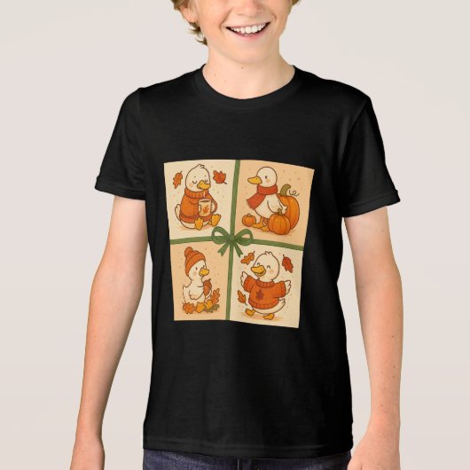 Pumpkin Latte Goose  Goose Fall トライブレンドＴシャツ (正面)