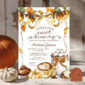 Pumpkin Latte Something Sweet Brewing Baby Shower 招待状