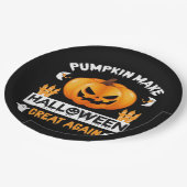 Pumpkin Make Halloween Great Again ペーパープレート (アングル)