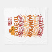 PUMPKIN MAMAカスタマイズ可能な感謝祭 フリースブランケット (正面(横))