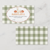 Pumpkin Orange Goose Baby Shower Diaper Raffle Enc エンクロージャーカード (正面/裏面)
