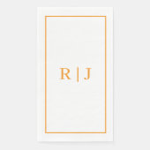 Pumpkin Orange Monogram Initial Fall Wedding (正面)