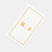 Pumpkin Orange Monogram Simple Fall Autumn Wedding (コーナー)