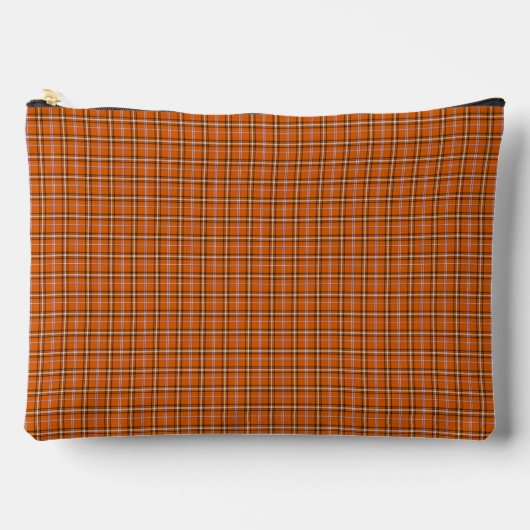 Pumpkin Orange Plaid Retro Color アクセサリーポーチ (正面)