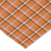 Pumpkin Orange Plaid Retro Color Table Runner ショートテーブルランナー (コーナー)