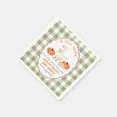 Pumpkin Orange Silly Goose Baby Shower Napkins スタンダードカクテルナプキン (角)