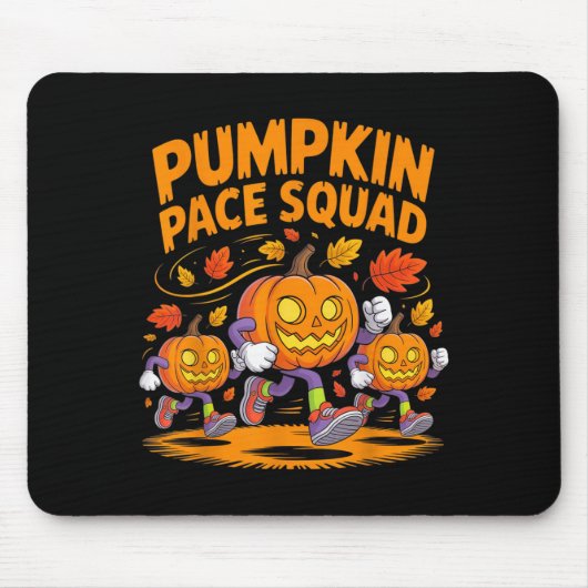 Pumpkin Pace Squad Runner Costume Halloween Runnin マウスパッド (正面)