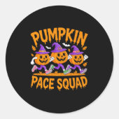 Pumpkin Pace Squad Runner Costume Halloween Runnin ラウンドシール (正面)