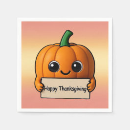 Pumpkin Pal Thankgiving Napkin スタンダードカクテルナプキン