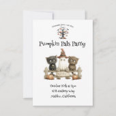 Pumpkin Pals Party Cute Halloween Invitation 招待状 (正面)