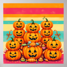 Pumpkin Parade Sunset ポスター