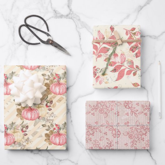 Pumpkin Paradise Thanksgiving  ラッピングペーパーシート (正面)