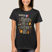 Pumpkin Paris Autumn Eiffel Tower Fall in France Tシャツ (正面)