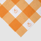 Pumpkin party thank you notes with orange gingham 薄葉紙 (詳細)
