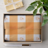 Pumpkin party thank you notes with orange gingham 薄葉紙 (ギフト)