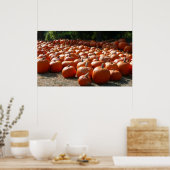 Pumpkin Patch Autumn Harvest Photography ポスター (キッチン)
