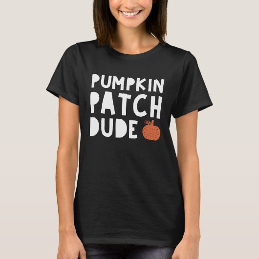 Pumpkin Patch Dude Fall Boy  Kid Distressed Pumpki Tシャツ (正面)