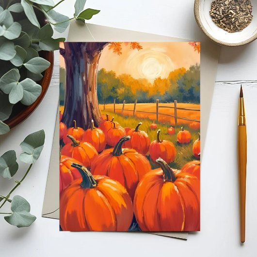 Pumpkin Patch | Fall Orange Watercolor Autumn ポストカード