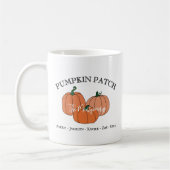 Pumpkin Patch Family or Company Employee Names コーヒーマグカップ (左)