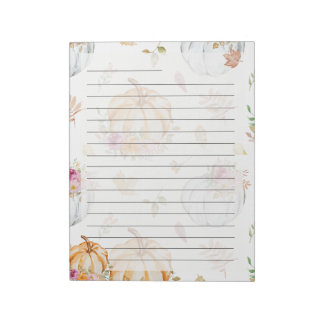 Pumpkin Patch Letter Notepad – Autumn Stationery ノートパッド