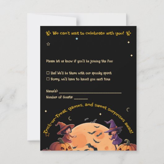 Pumpkin Patch RSVP — Kids Halloween (裏面)