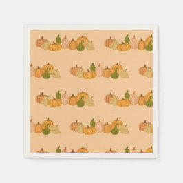 Pumpkin Pattern Paper Napkins – Halloween Party スタンダードカクテルナプキン