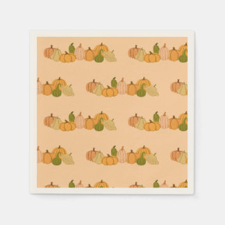 Pumpkin Pattern Paper Napkins – Halloween Party スタンダードカクテルナプキン