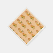 Pumpkin Pattern Paper Napkins – Halloween Party スタンダードカクテルナプキン (角)