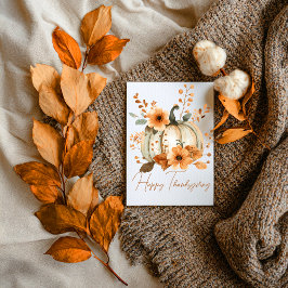 Pumpkin & Petals Thanksgiving Card カード