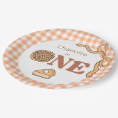 Pumpkin Pie 1st Birthday ペーパープレート (アングル)