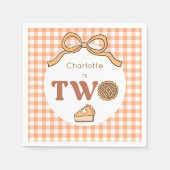 Pumpkin Pie 2nd Birthday スタンダードカクテルナプキン (正面)